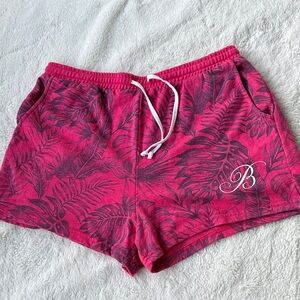 Bellagio Pink Leaf Print Shorts